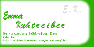 emma kuhtreiber business card