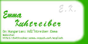 emma kuhtreiber business card